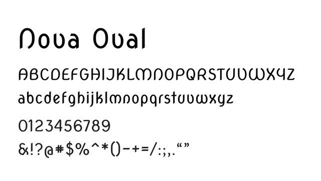 Nova Oval, geometric, bold