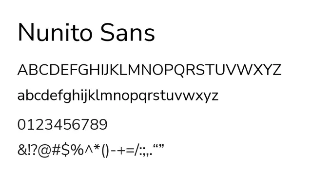 Nunito Sans, modern, clean
