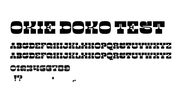 OKIE DOKO Test, playful, bold