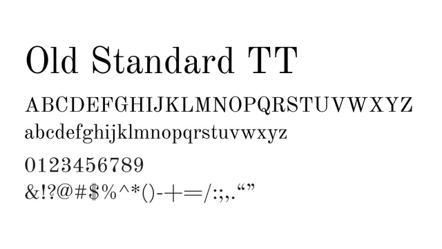 Old Standard TT, classic, elegant