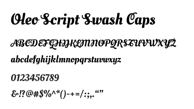 Oleo Script Swash Caps, bold, decorative