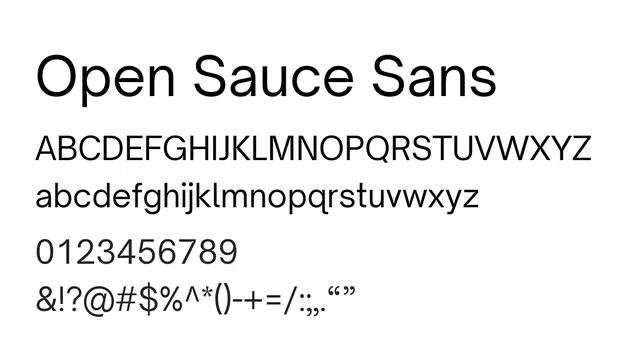 Open Sauce Sans, modern, clean