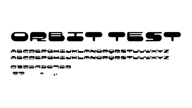 Orbit Test, bold, futuristic
