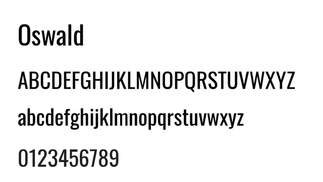 Oswald, bold, powerful