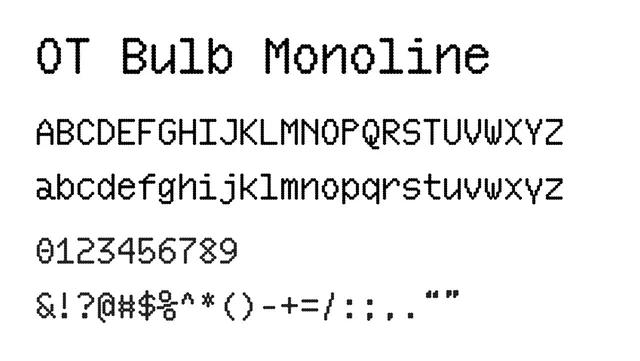 OT Bulb Monoline, playful, minimalist