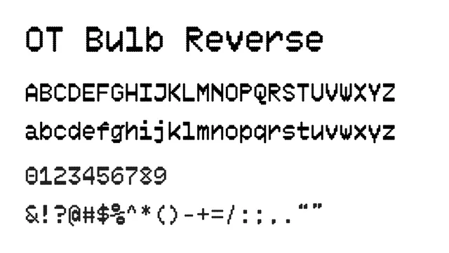 OT Bulb Reverse, bold, minimalist