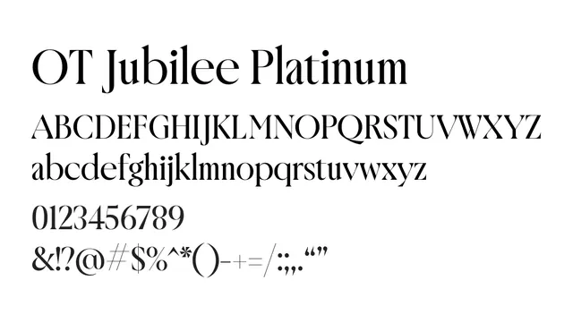OT Jubilee Platinum, elegant, modern