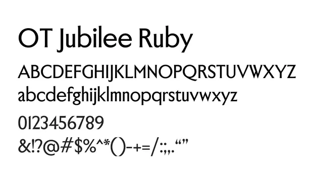 OT Jubilee Ruby, elegant, modern