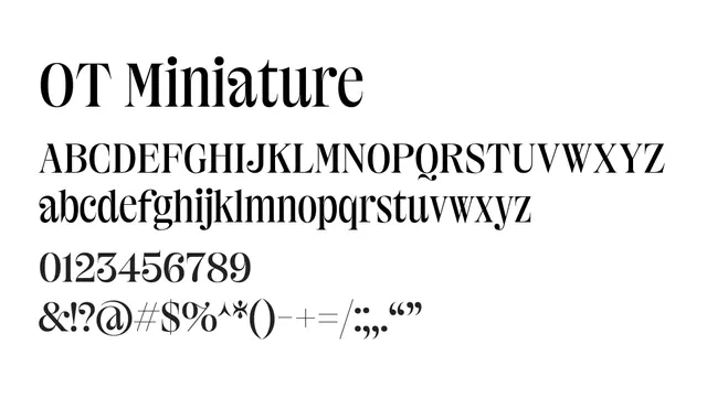 OT Miniature, elegant, traditional