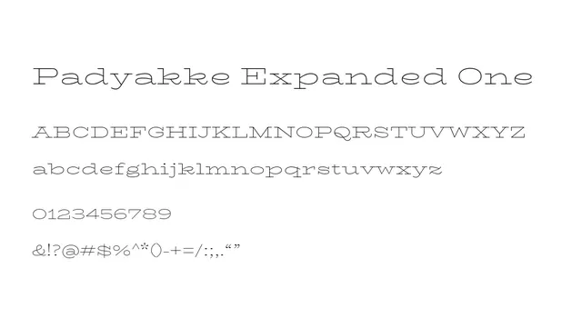 Padyakke Expanded One, elegant, refined