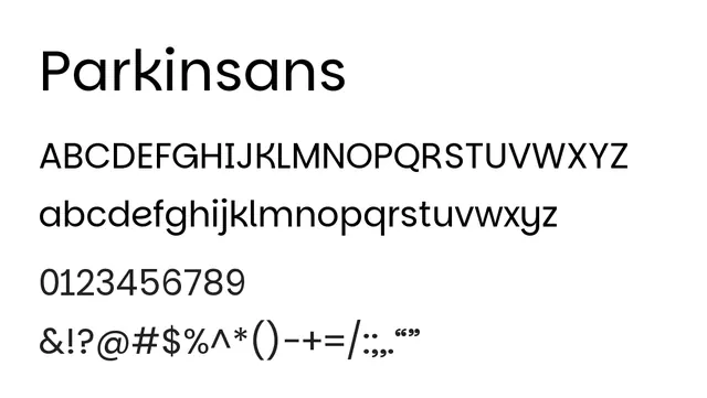 Parkinsans, modern, clean