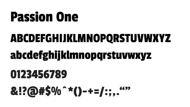 Passion One, bold, geometric