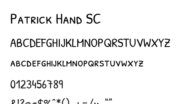 Patrick Hand SC, casual, friendly