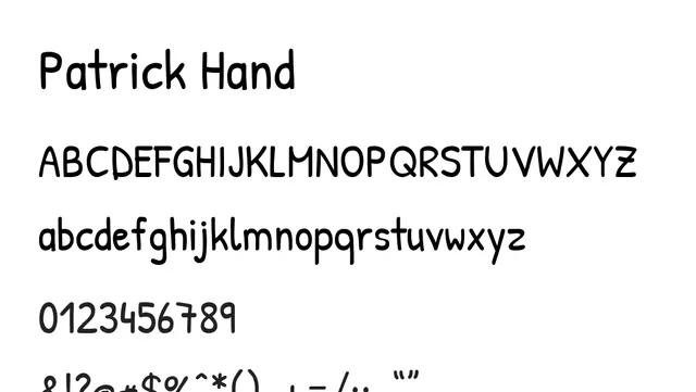 Patrick Hand, casual, friendly