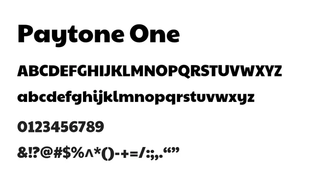 Paytone One, modern, bold