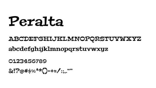 Peralta, bold, geometric