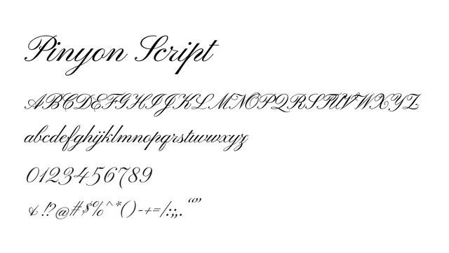Pinyon Script, elegant, refined