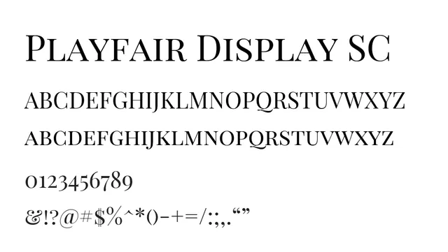 Playfair Display SC, elegant, modern