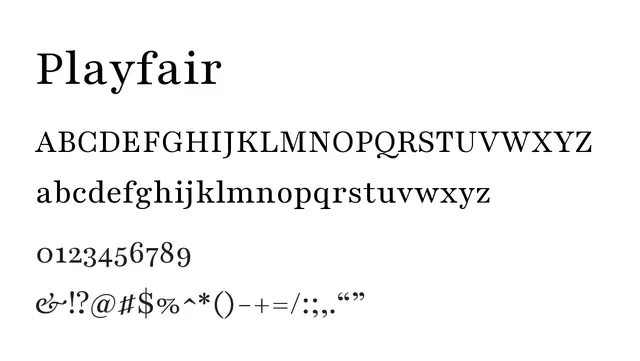 Playfair, elegant, editorial