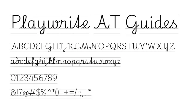 Playwrite AT Guides, personal, casual