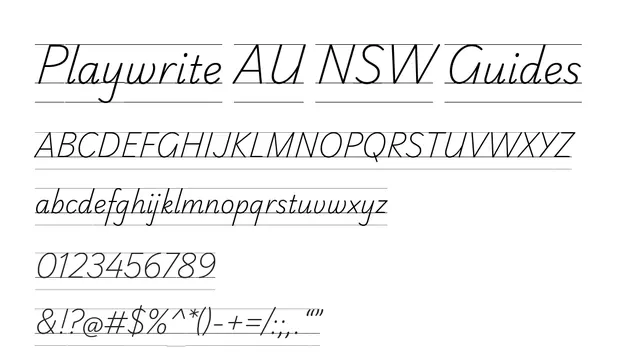 Playwrite AU NSW Guides, educational, structured