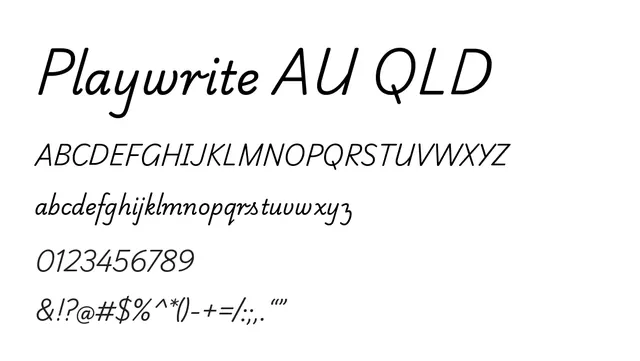 Playwrite AU QLD, educational, friendly