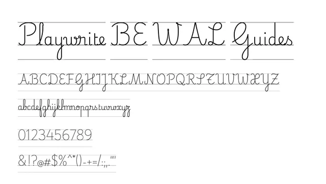 Playwrite BE WAL Guides, educational, practice-oriented