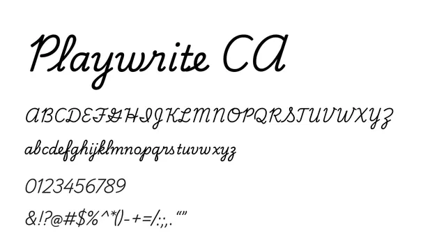 Playwrite CA, educational, organic