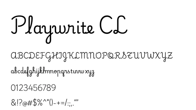 Playwrite CL, educational, flowing