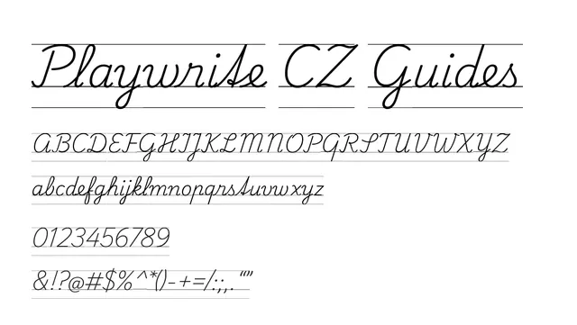 Playwrite CZ Guides, informal, organic