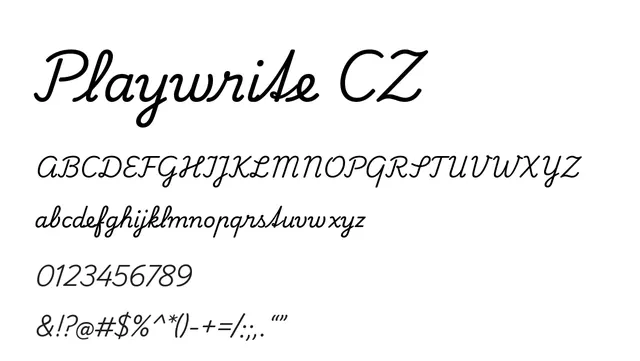 Playwrite CZ, informal, organic