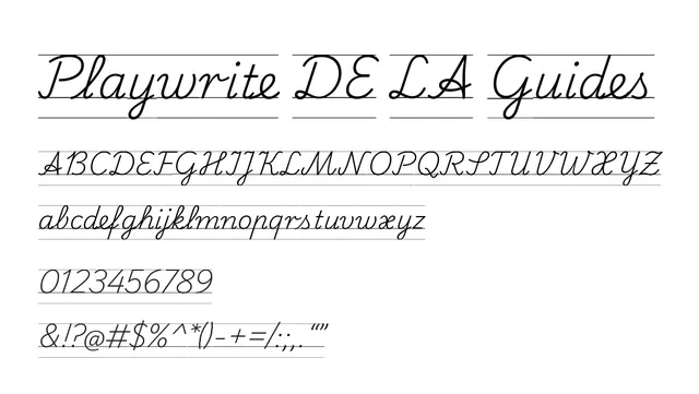 Playwrite DE LA Guides, informal, organic
