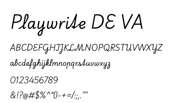 Playwrite DE VA, elegant, organic