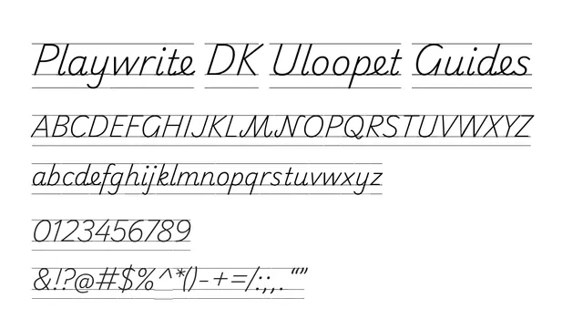 Playwrite DK Uloopet Guides, clean, personal