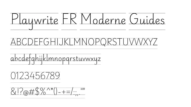 Playwrite FR Moderne Guides, structured, modern