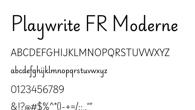 Playwrite FR Moderne, modern, flowing