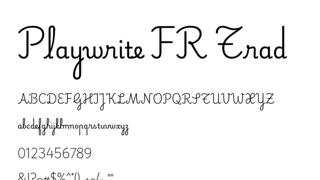 Playwrite FR Trad, classical, ornamental