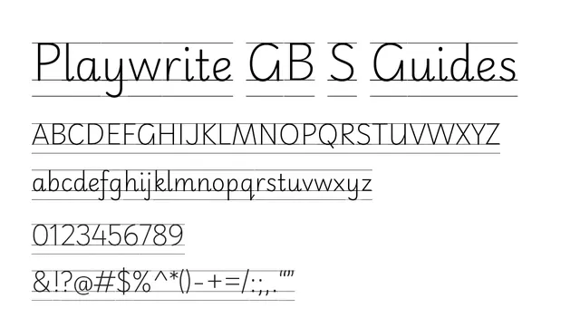 Playwrite GB S Guides, educational, italic