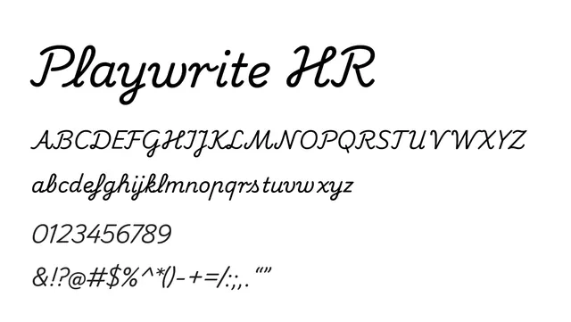 Playwrite HR, elegant, flowing