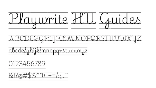 Playwrite HU Guides, elegant, educational