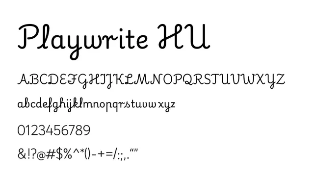 Playwrite HU, elegant, flowing