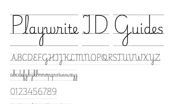 Playwrite ID Guides, elegant, educational