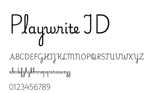 Playwrite ID, elegant, flowing