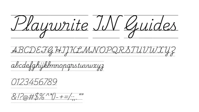 Playwrite IN Guides, elegant, flowing