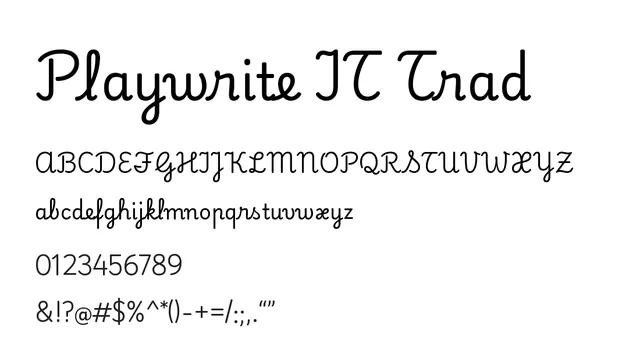 Playwrite IT Trad, traditional, elegant