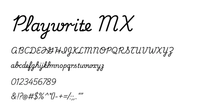 Playwrite MX, traditional, expressive