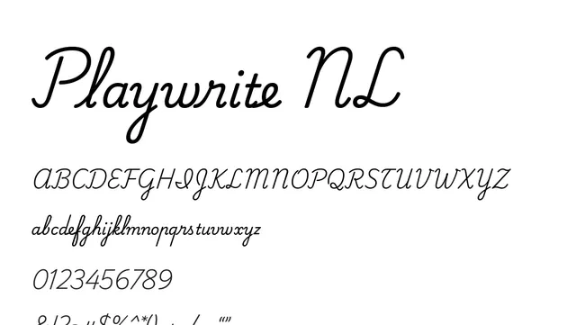 Playwrite NL, elegant, flowing