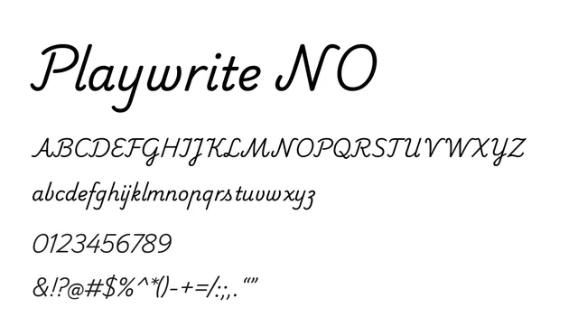 Playwrite NO, elegant, flowing