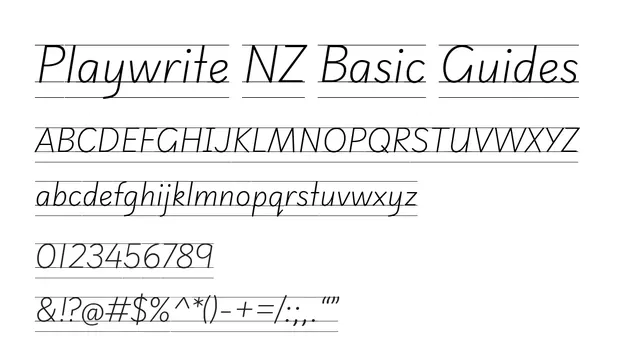 Playwrite NZ Basic Guides, instructional, structured