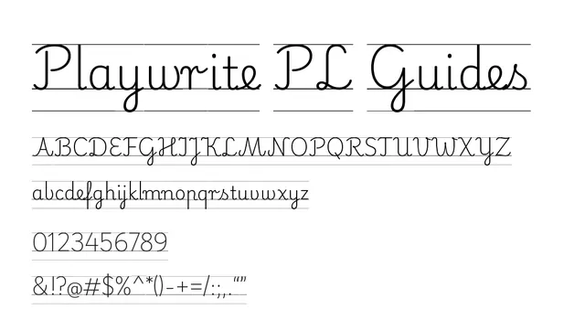 Playwrite PL Guides, clean, educational